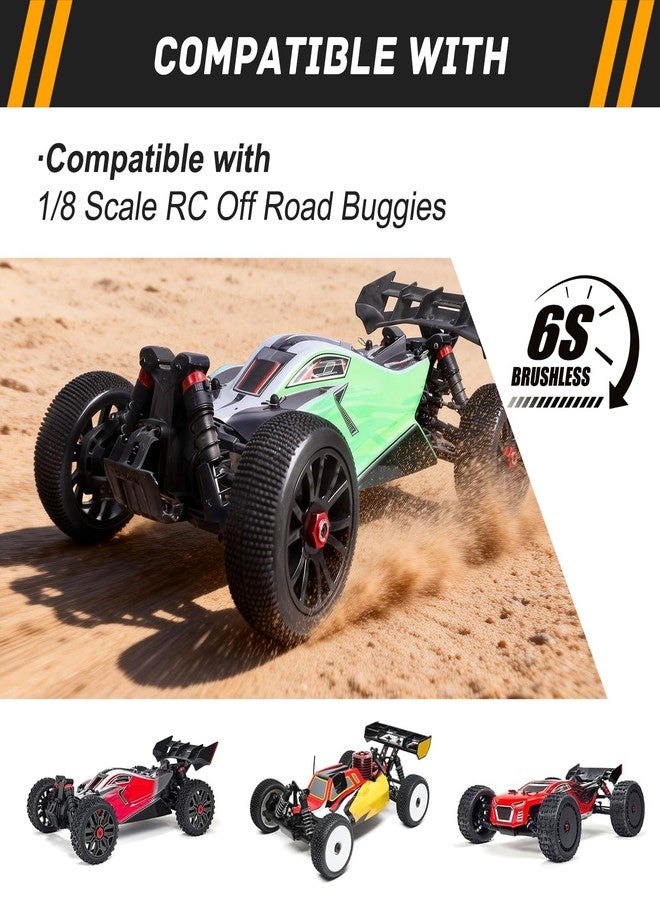 CrazyHobby RC Buggy Wheels and Tires with 17mm Hex for 1/8 Arrma Typhon 6S BLX Losi 8IGHT HPI Racing Trophy Brushless RC Off Road Car, 4PCS - Image 4
